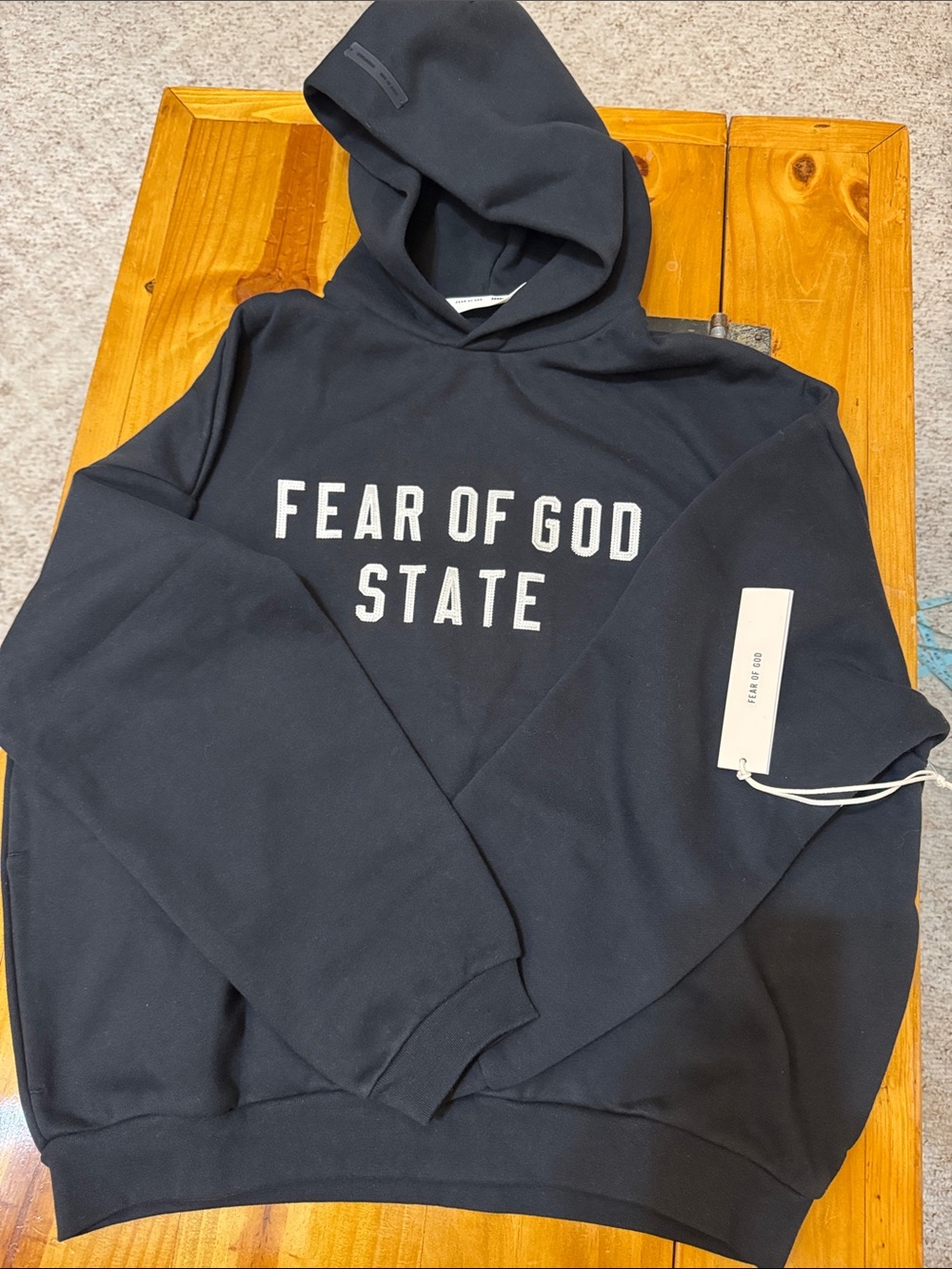 Fear of God Black 'State' Pullover Hoodie